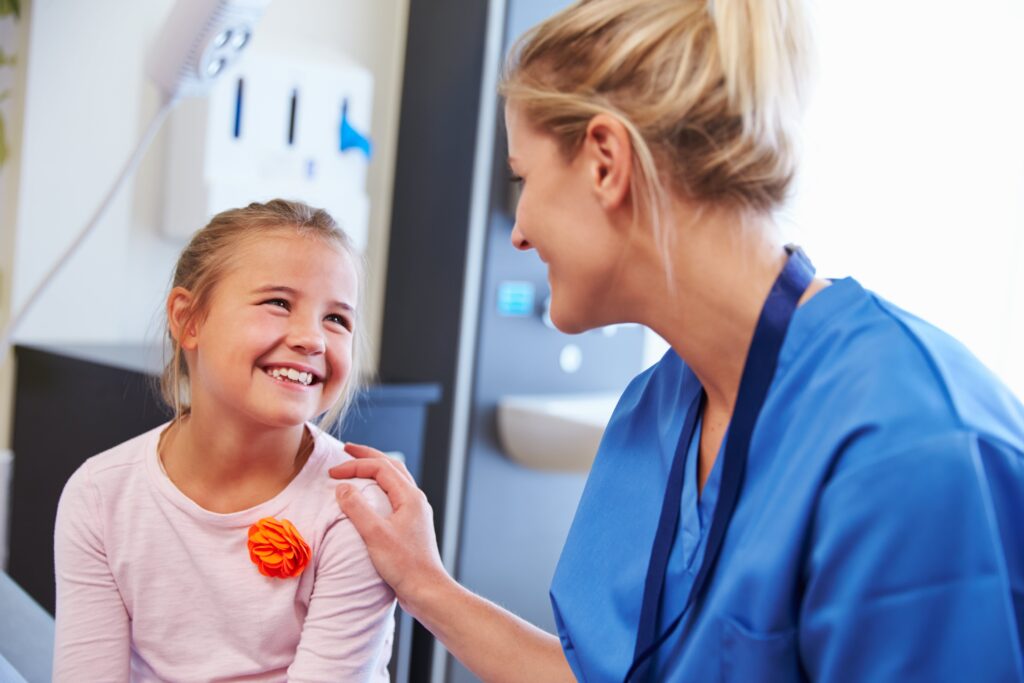 Care Worker Nurse with Child