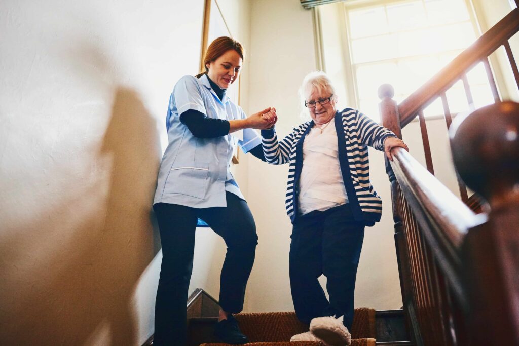 Care Worker with Elderly Lady