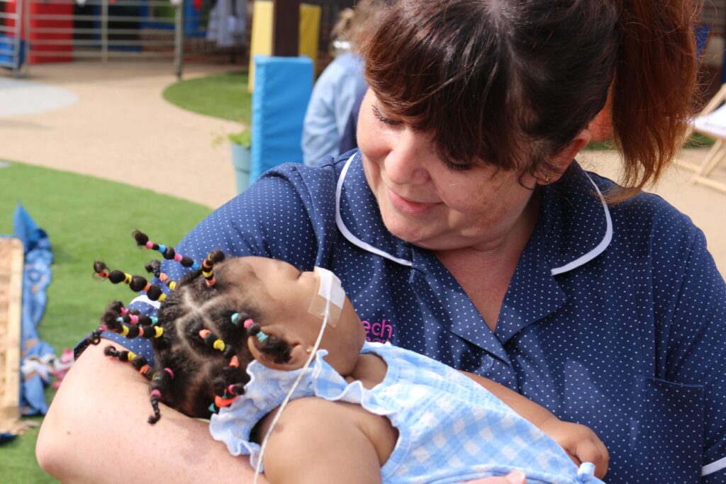 Keech Hospice Patient Baby Breanna and Nurse