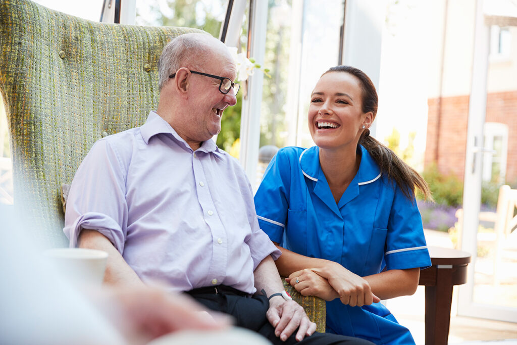 Nurse with Elderly Male Patient