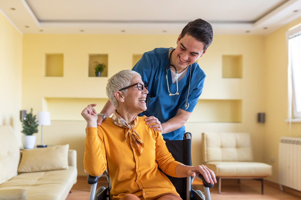 Nurse with Elderly Female Patient