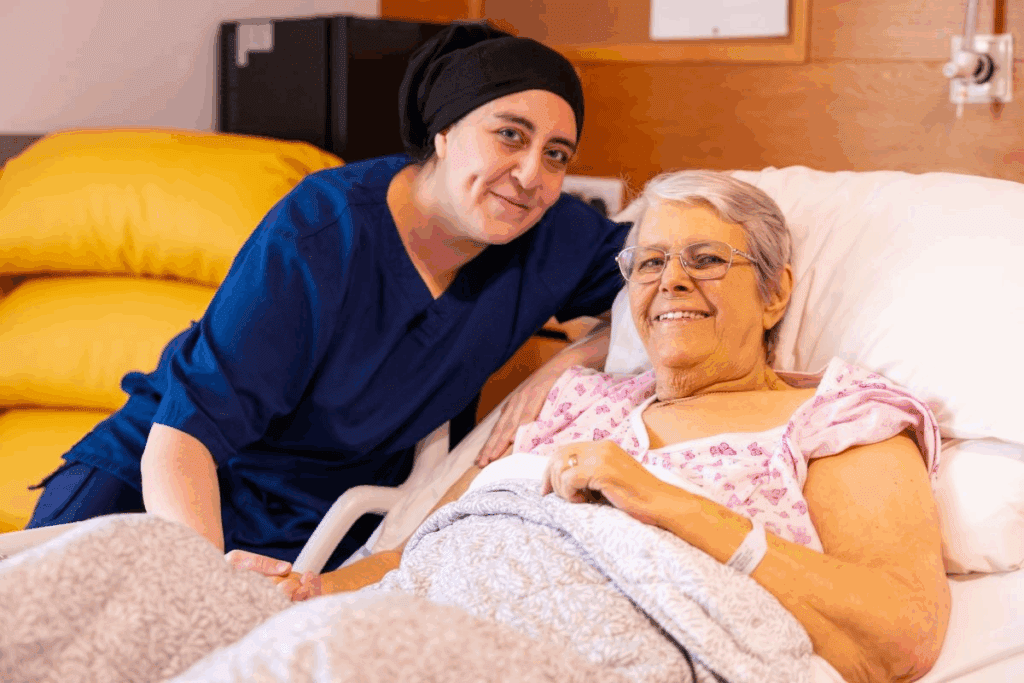 Keech Hospice Nurse with Patient