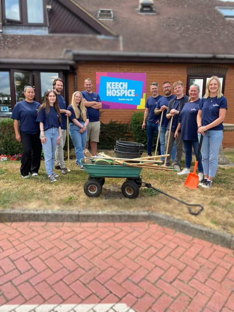 Group of corporate volunteers at Keech Hospice