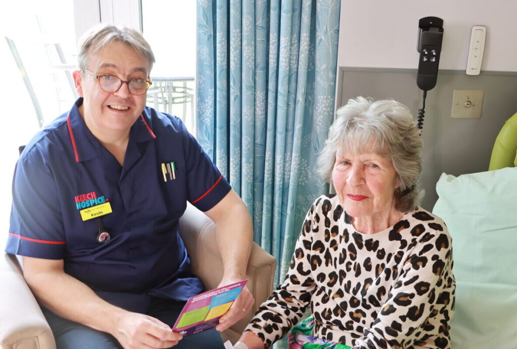 Nurse at Keech Hospice with adult patient 2 aspect ratio 288 195