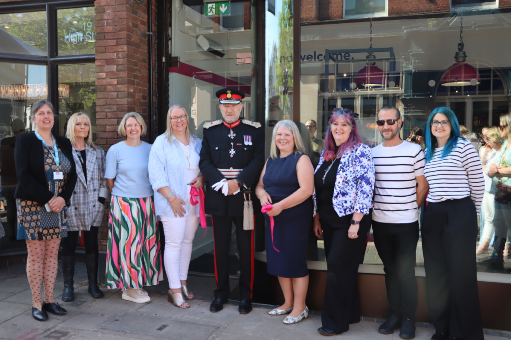 Angela Burgess at St Albans Shop Reopening