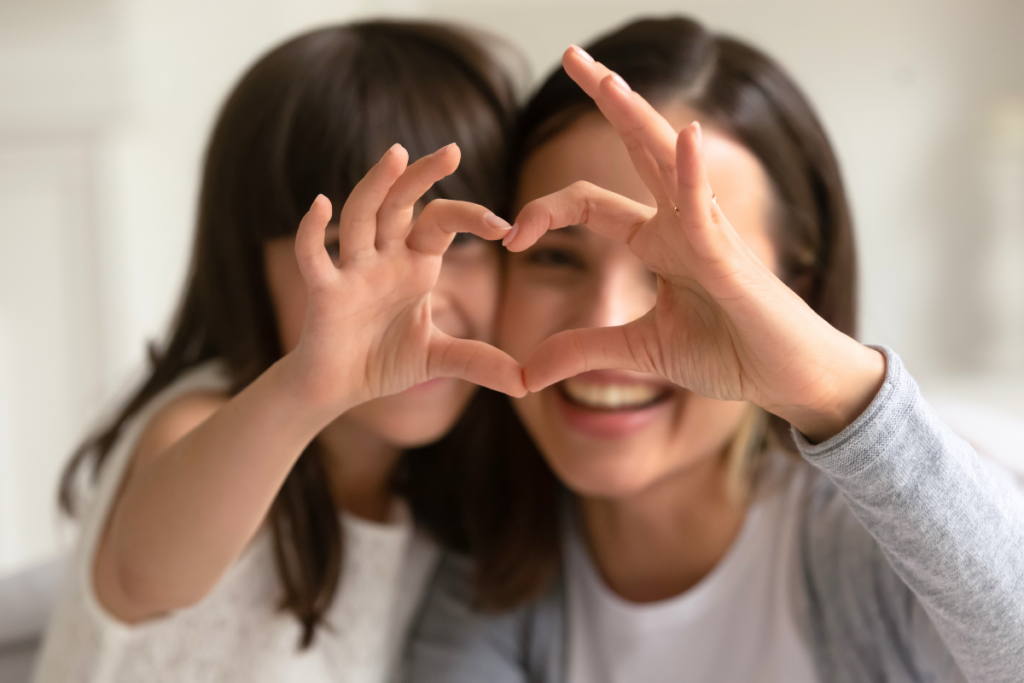 Family hand heart